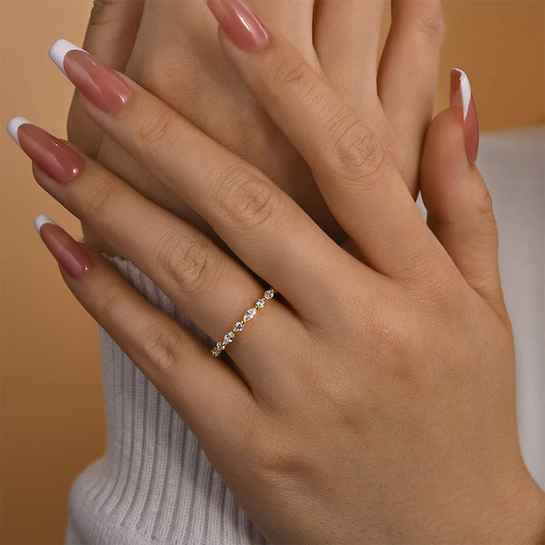 Louily Elegant Marquise Cut Wedding Band - louilyjewelry