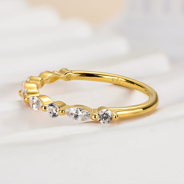 Louily Elegant Marquise Cut Wedding Band - louilyjewelry