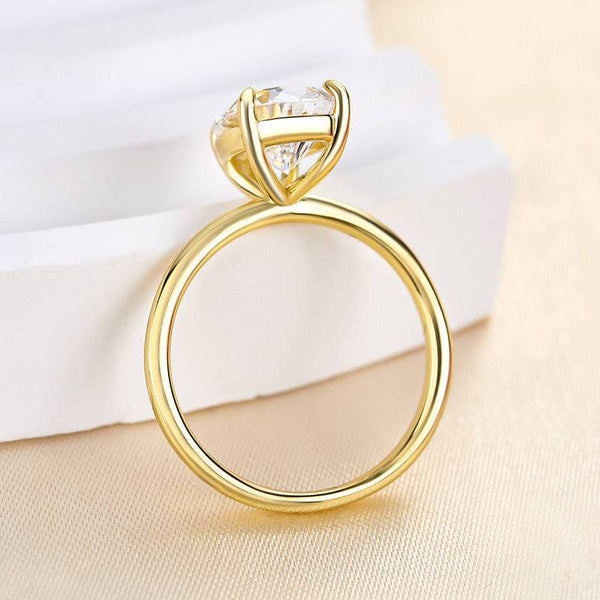 Louily Classic Pear Cut Engagement Ring In Sterling Silver - louilyjewelry