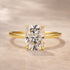 Moissanite 2.5 Ct Cushion Cut Solitaire Yellow Gold Promise Ring For Women - louilyjewelry