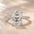 Moissanite 4.0Ct Cushion Cut White Gold Moissanite Diamond Engagement Ring - louilyjewelry