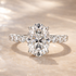 Moissanite 4.0Ct Oval Cut Hidden Halo Engagement Ring - louilyjewelry