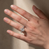Moissanite 4.0Ct Oval Cut Hidden Halo Engagement Ring - louilyjewelry