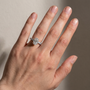 Moissanite 4.0Ct Oval Cut Hidden Halo Engagement Ring - louilyjewelry