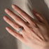 4.0Ct Pear Cut Twisted Willow Ring White Gold Moissanite Diamond Ring - louilyjewelry