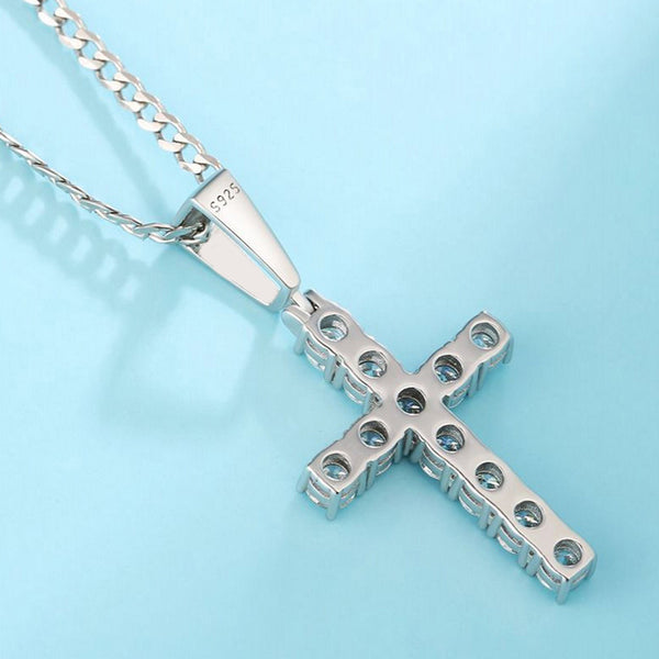Louily Moissanite Cross Necklace