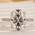 Louily Moissanite 4.0~5.5 Carat Oval Cut Engagement Ring - louilyjewelry