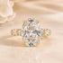 5.5Ct oval cut hidden halo engagement ring