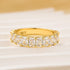 3.0Ct Radiant Cut Half Wedding Band Travel Ring In Sterling Silver - louilyjewelry