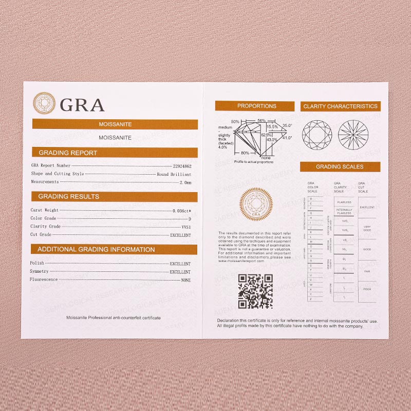 Moissanite 2.0Ct Round Cut Engagement Ring with Half Round Cut Wedding Band