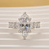 4.0Ct Marquise Cut Side Stone Engagement Ring Travel Ring In Sterling Silver - louilyjewelry