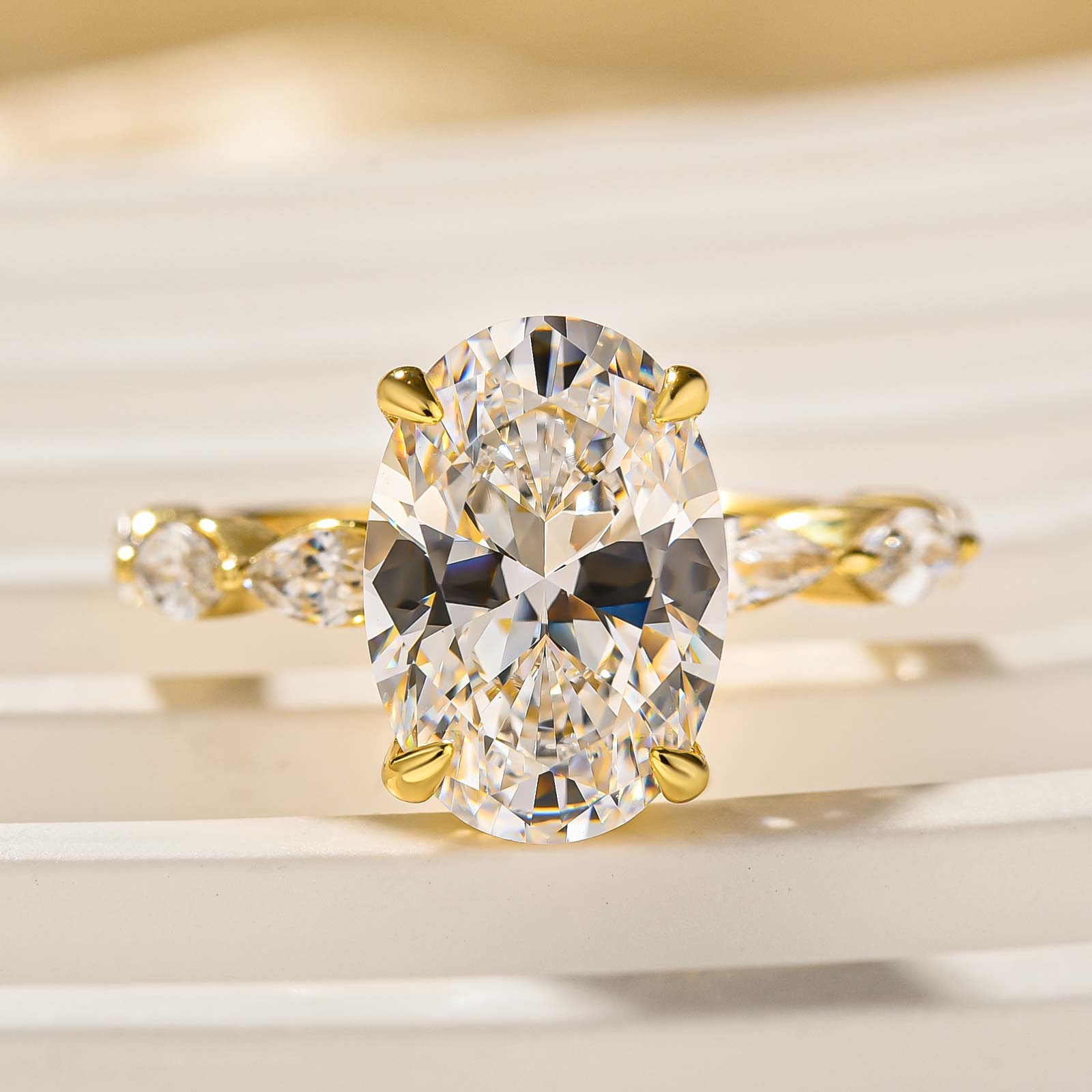 4.5Ct Oval Cut Engagement Ring Promise Ring For Her