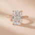 7.0Ct rose gold radiant engagement ring setting close-up