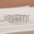 Louily Half Oval Cut Simulated Diamond Wedding Band In Sterling Silver - louilyjewelry
