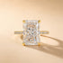 7.0Ct yellow gold radiant cut engagement ring front view