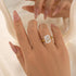 Classic 8.0Ct Cushion Cut Solitaire Engagement Ring Travel Ring In Sterling Silver - louilyjewelry