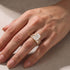 Art Deco bridal ring set everyday styling