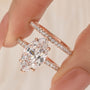 4.0Ct Marquise Cut Wedding Ring Set Travel Ring With Classic Wedding Band - louilyjewelry