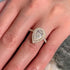Louily Double Halo Pear Cut Engagement Ring In Sterling Silver - louilyjewelry