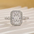 S925 3.5Ct Halo Radiant Cut White Gold Engagement Ring - louilyjewelry