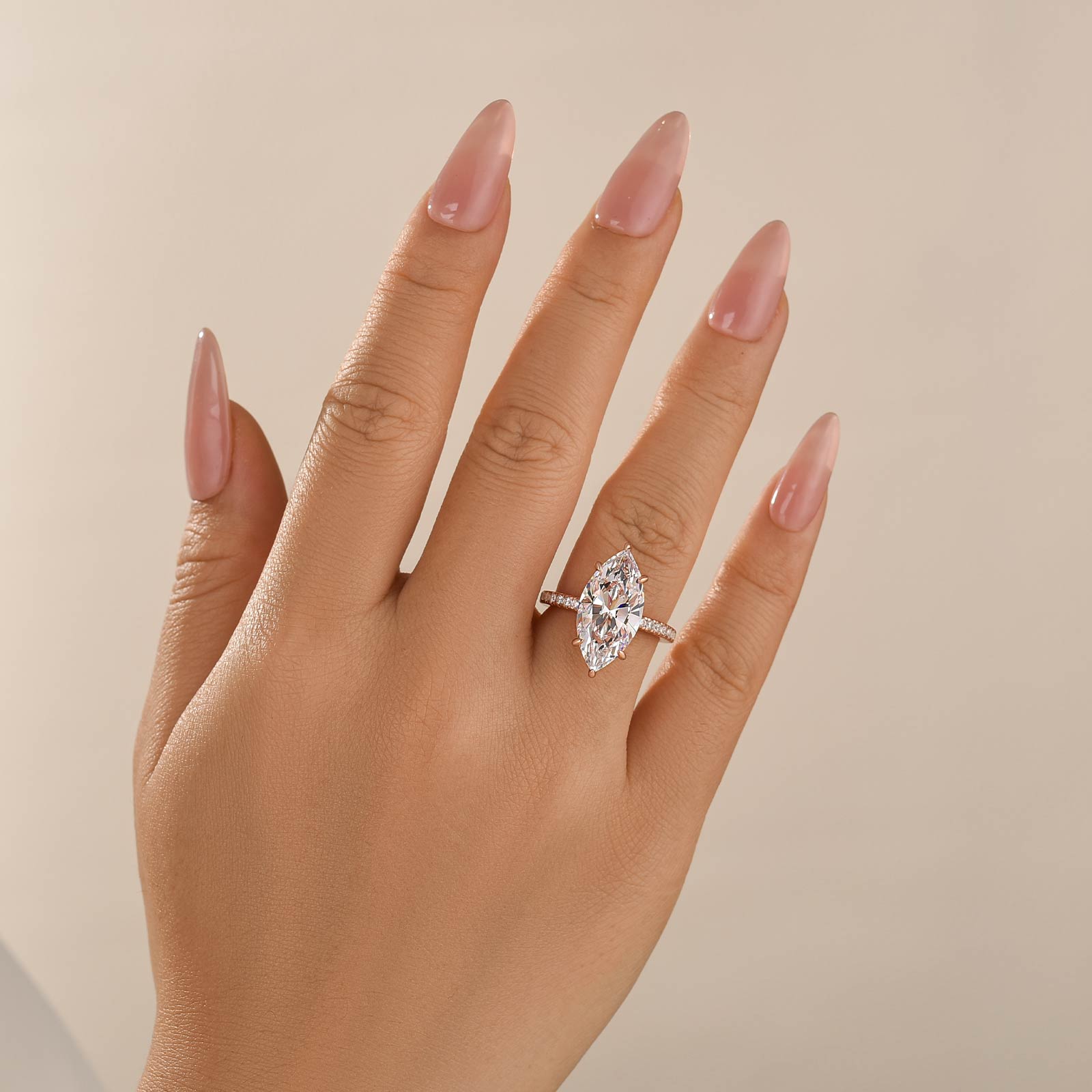 6.0Ct Marquise Cut Engagement Ring Travel Ring For Her In Sterling Silver