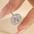 Louily Halo 3.5Ct Oval Cut Simulated Diamond Engagement Ring In Sterling Silver - louilyjewelry
