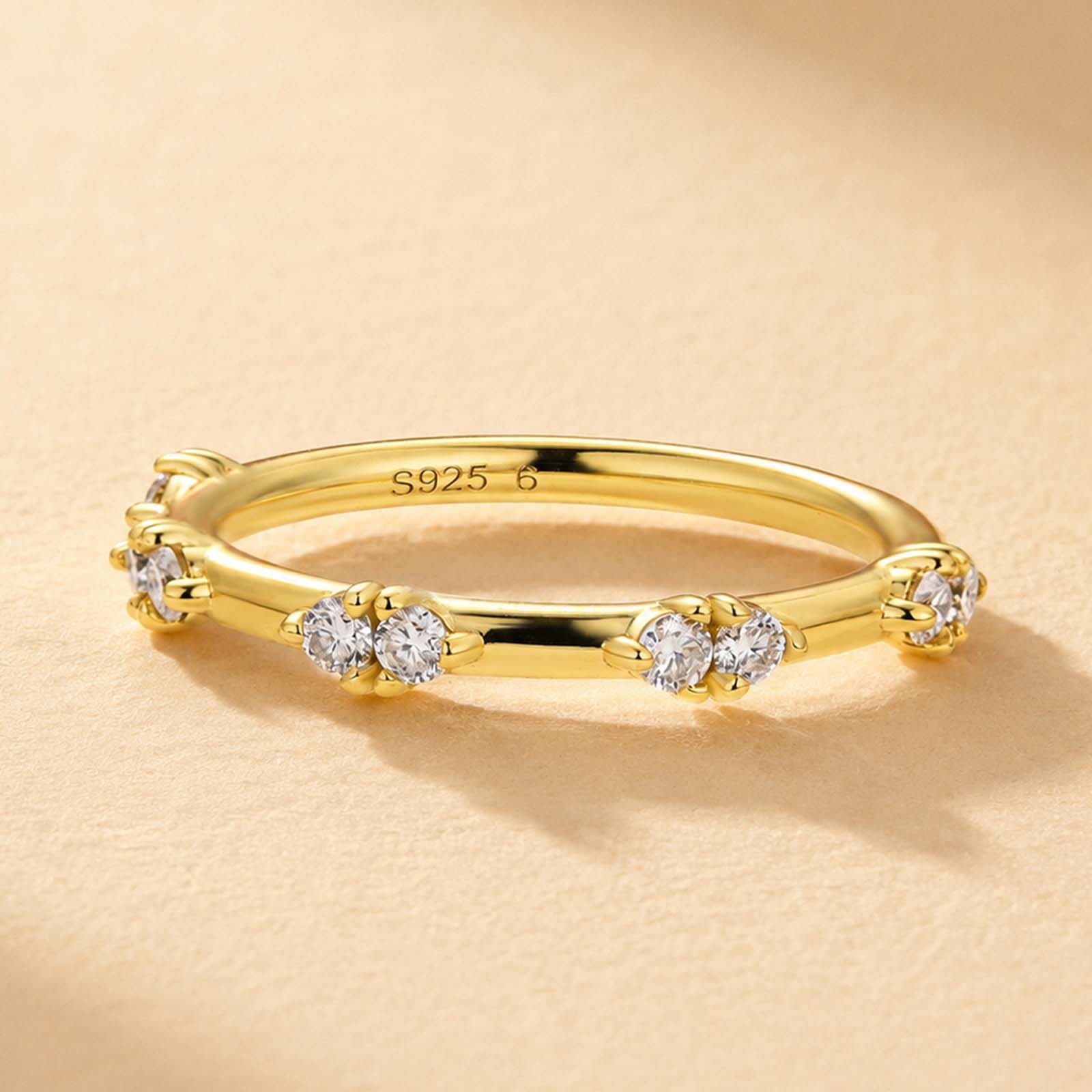 S925 Moissanite 0.27Ct Round Cut Wedding Band Thin Stackable Ring For Daily Wear