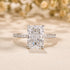 3.5Ct radiant cut wedding ring set front view