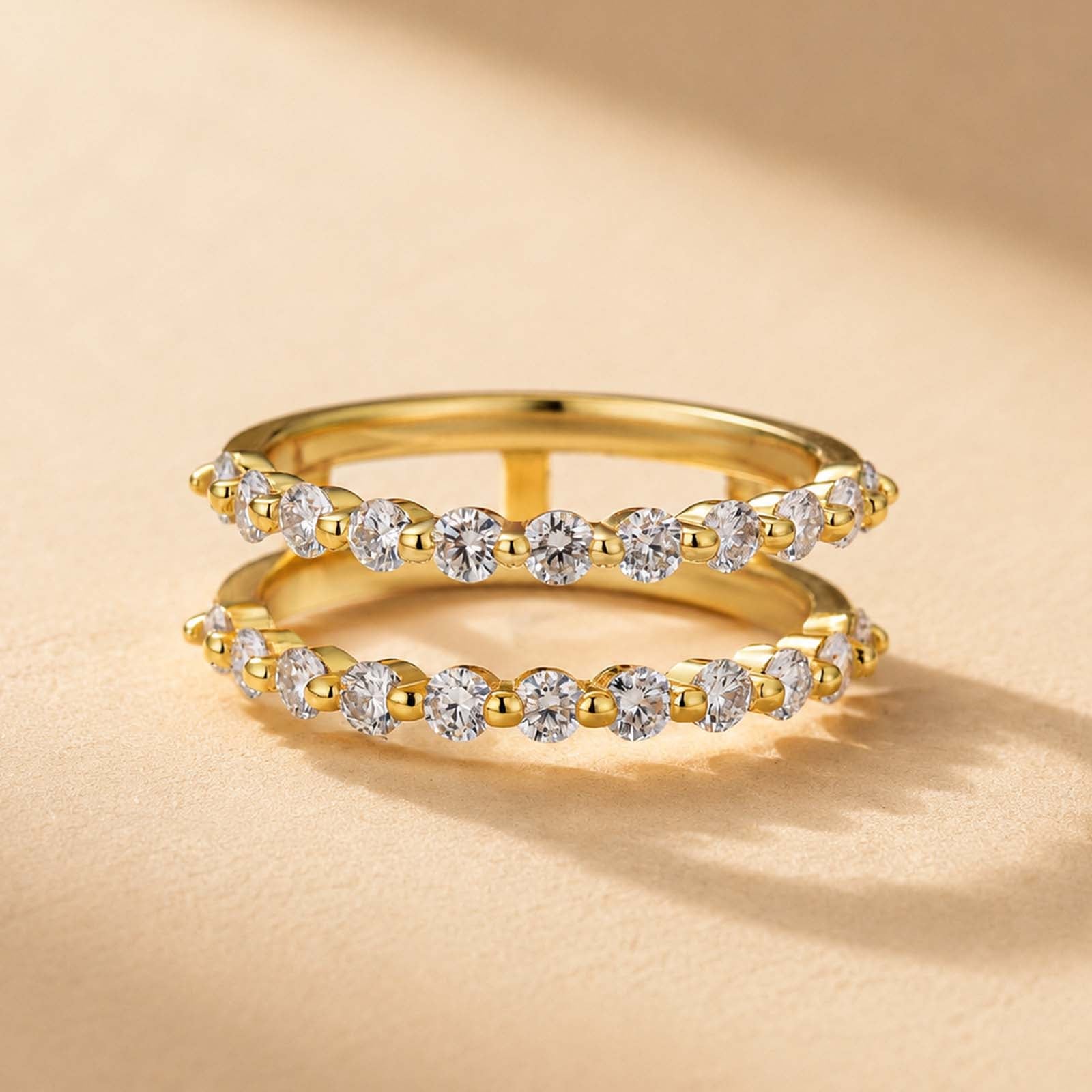 S925 Classic 0.77Ct Insert Wedding Band Engagement Ring Enhancer