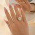 4.5Ct Oval Cut Insert Wedding Ring Set With Vintage Engagement Ring Enhancer - louilyjewelry