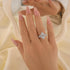 4.0Ct Marquise Cut Side Stone Engagement Ring Travel Ring In Sterling Silver - louilyjewelry