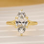 3.0Ct Marquise Cut Solitaire Engagement Ring Travel Ring For Women In Sterling Silver - louilyjewelry