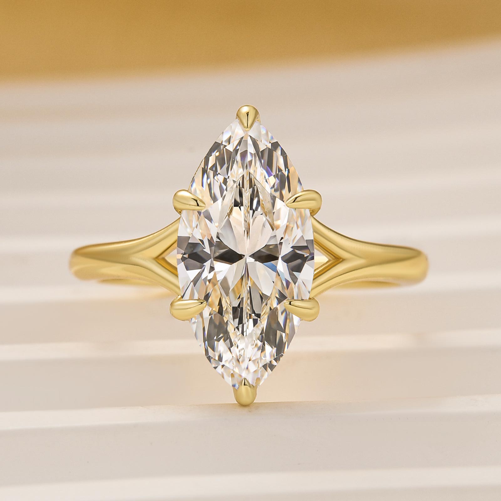 3.0Ct Marquise Cut Solitaire Engagement Ring Travel Ring For Women In Sterling Silver - louilyjewelry