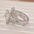 Louily Moissanite 2.0 Ct Princess Cut White Gold Wedding Ring Set For Women - louilyjewelry