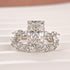 Louily Moissanite 3.5 Carat Radiant Cut Engagement Ring In Sterling Silver - louilyjewelry
