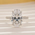 5.0Ct oval cut hidden halo engagement ring front view