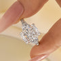 5 Ct Louily Pink Stone Radiant Cut Three Stone Engagement Ring - louilyjewelry