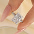 7.0Ct Elongated Radiant Cut Engagement Ring For Women In Sterling Silver - louilyjewelry