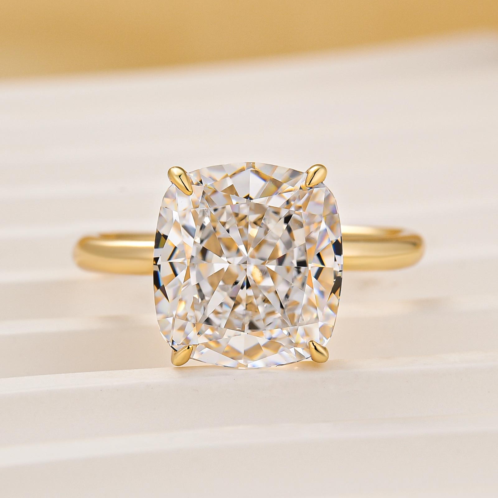 Louily Precious 6.0 CT Cushion Cut Engagement Ring In Sterling Silver - louilyjewelry