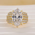 5.0 Ct Oval Cut Vintage Wedding Ring Set With Enhancer Wedding Band In Sterling Silver - louilyjewelry