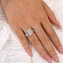 S925 3.5 Carat Radiant Cut Wedding Ring Set In Sterling Silver Holiday Ring Gift For Women