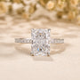 S925 3.5Ct Elegant Radiant Cut Engagement Ring In Sterling Silver Everyday Wearable Ring For Women