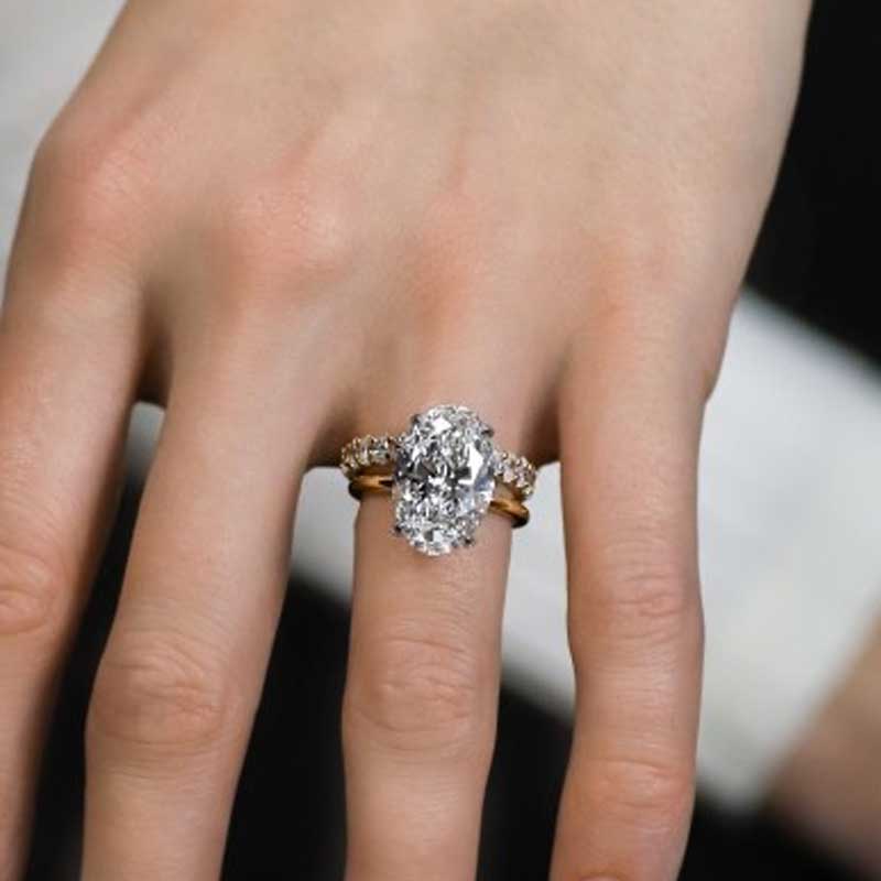 Louily Luxury Oval Cut 2PC Wedding Ring Set In Sterling Silver - louilyjewelry