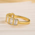 2.8Ct Emerald Cut Bezel Half Wedding Band Travel Ring In Sterling Silver - louilyjewelry