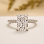 3.5Ct Elegant Radiant Cut Engagement Ring For Women In Sterling Silver