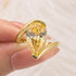 S925 4.5Ct Pear Cut Yellow Gold Engagement Ring For Woman - louilyjewelry