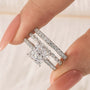 3PC 2.0Ct Princess Cut Engagement Ring With Classic Wedding Band Wedding Ring Set For Women - louilyjewelry