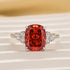 4.0Ct Cushion Cut Side Stone Engagement Ring Travel Ring In Sterling Silver - louilyjewelry
