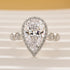 Louily Classic 4.0Ct Pear Cut Halo Design Engagement Ring In Sterling Silver - louilyjewelry