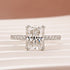Louily Romantic Moissanite 3.0Ct Radiant Cut White Gold Engagement Ring For Women - louilyjewelry